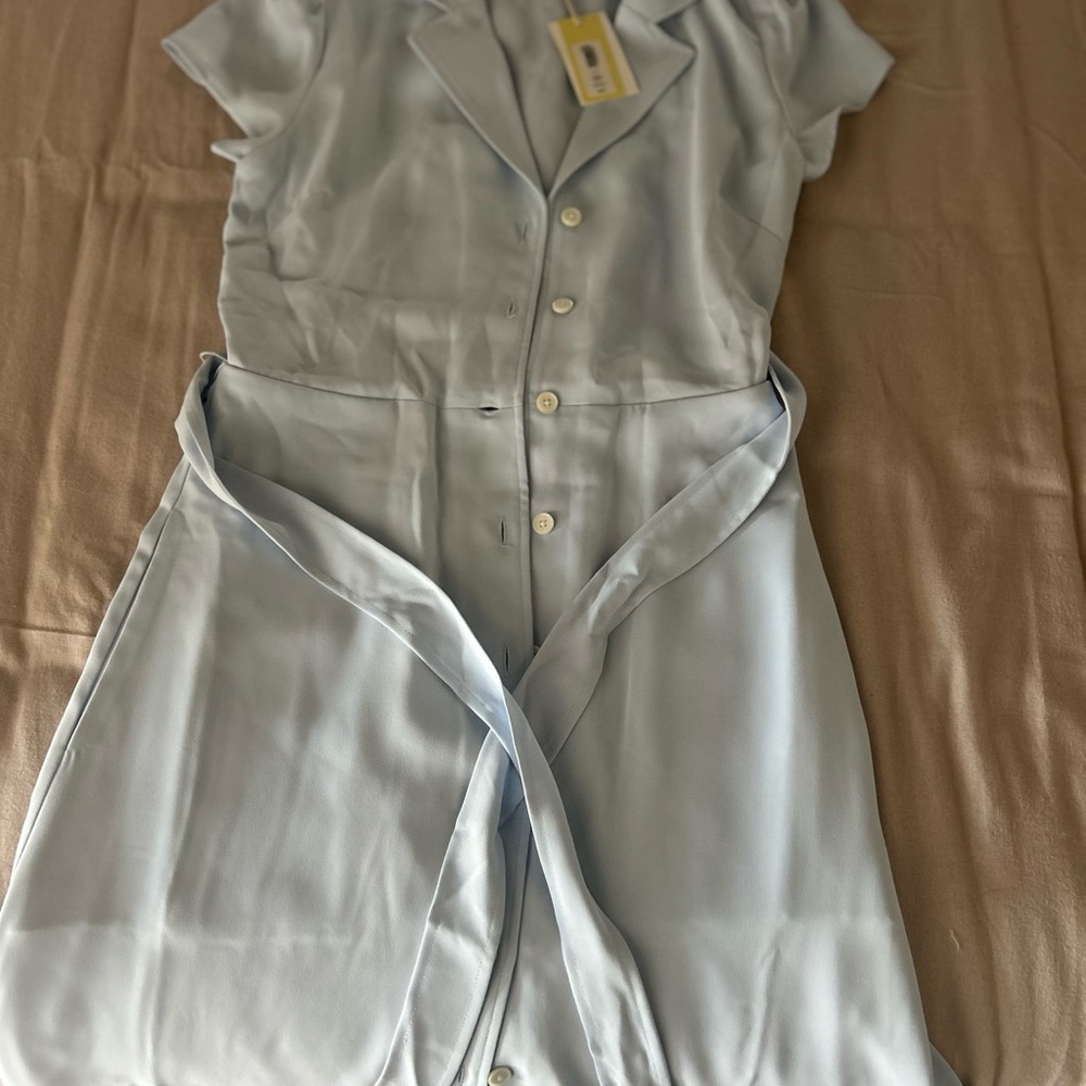 Aritzia Sky Blue Midi Dress - Picture 6 of 6